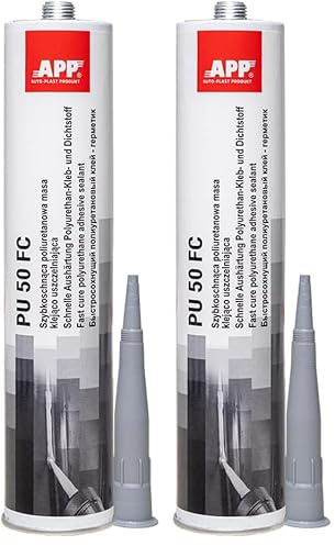APP PU 50 FC - Colle-mastic carrosserie voiture | Colle polyuréthane flexible pour collage métal-verre | Mastic-colle étanche multi-matériaux | Gris | 310 ml