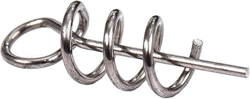 50 pz/confezione da 14 mm argenteo manovella gancio di centraggio Pin esche da pesca esche fisse per fermo ago molla Twist Lock Spring Twist Lock gancio da pesca perno di centraggio ami da pesca sport