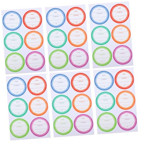 TOPBATHY 10sheets Oil Jar Sticker Labels Removable Kitchen Bottle Lid Sticker Labels for Jars and Containers