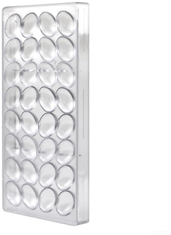 Hard Transparent Chocolate Moulds Plastic Candy Moulds, Chocolate Moulds Polycarbonate Chocolate Bar Moulds, Tray For Mousse, Jelly, Pralines, Truffles, Sweets, Bonbons, Cookies, (Egg shaped)