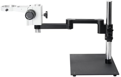 Lab Microscope Accessories Heavy Duty Boom Metal Table Stand 50mm/76mm Holder Universal Large Tripod for Industrial Stereo Microsocpe Soldering PCB Repair(76mm)