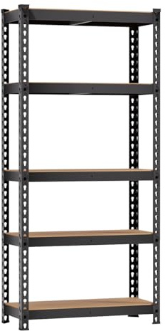 BestOffice 5 Tier Storage Shelves Adjustable Garage Shelves 15.7 D x 35.4 W x 72 H Heavy Duty Garage Shelving with Premium Materials MDF Boards for Kitchen Basement Warehouse Pantry