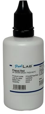 Phenol Red Reagenz – Flüssigreagenz für pH-Test – Für PoolLAB Wassertester – 250 Tests – 1x Flasche