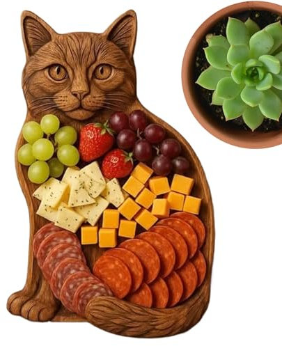 Genérico Tabla De Quesos - Tabla De Madera Para Aperitivos Y Platos De Charcutería - Plato De Madera Para Servir Embutidos Frutas Carnes Vinos Y Alimentos