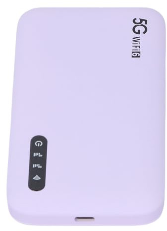 Sxhlseller 5G Mobile WiFi 6 Hotspot Router con Ranura Nano Sim: el Módem Inalámbrico de Viaje Admite 16 Dispositivos, Batería de 6100 MAh, Banda Dual 2.4/5.8GHz, IP67, Púrpura