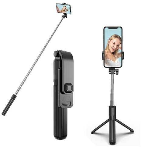 For Google Pixel 10/10 Pro /10 Pro XL /10 Pro Fold Selfie Stick Tripod, 3 in 1 Bluetooth Selfie Stick, Extendable and Selfie Stick with Detachable Wireless Remote