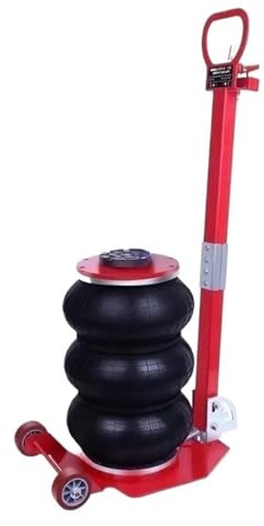 DUOCAI Air Powered Balloon Air Jack Automobile Air Jack 3 Ton/6600 lbs Triple Bag Air Jack, Airbag Jack with Six Steel Pipes Fast Lifting Pneumatic Jack(3T straight shank)