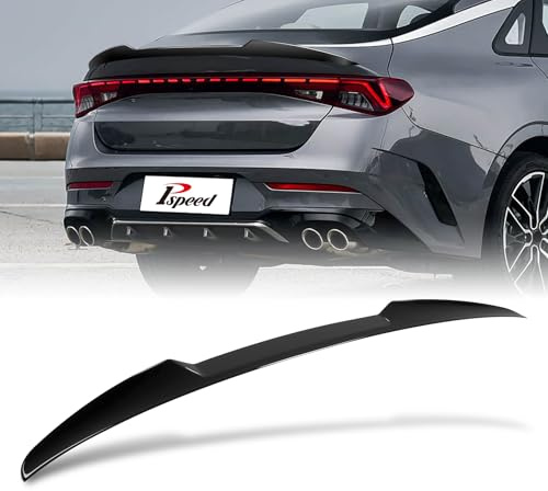 Pspeed Rear Spoiler fit for Kia K5 Sedan EX/GT/GT-Line/LXS 2021 2022 2023 2024, for Kia K5 Sedan LX 2021 2022 2023 Trunk Exterior Gloss Black Rear Wing Trunk Spoiler