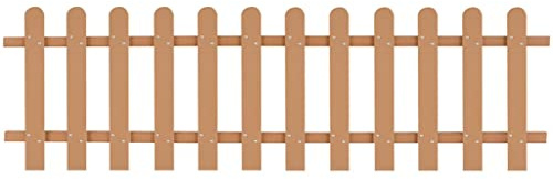 Genérico Valla de estacas de jardín de WPC 200x60 cm,Bricolaje,Vallas de jardín,Cercados con estacas-42822