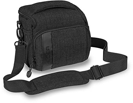 Pedea Kameratasche Fashion für Spiegelreflex DSLR SLR Spiegelreflexkamera Fototasche für DLSM Systemkamera mit Regenschutzhülle für Zubehör und Objektive, Gr. L schwarz