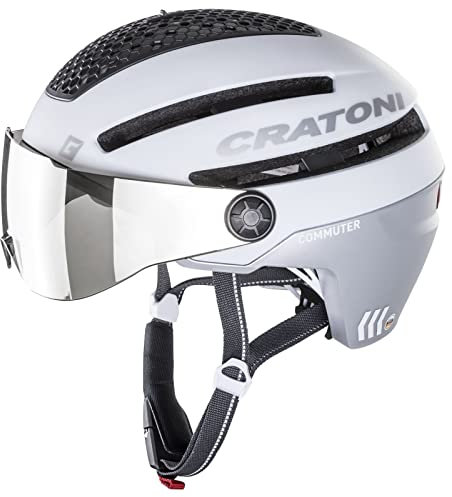Cratoni Unisex – Erwachsene Commuter Fahrradhelm, weiß matt, S/M