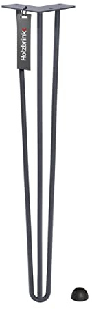 HOLZBRINK - Tischbeine aus Metall | Möbelfüße | Schreibtischbeine | Metallfüße | Perfekt für Zu Hause und Büro | Esstischbeine | HLT-13A-72-7016