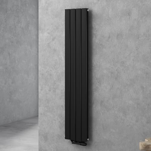doporro Vertikal Badeizkörper Badheizung 160x30cm ‎Anthrazit | Doppellagig Heizkörper Flachheizkörper Mittelanschluss | Flach Paneelheizkörper 920Watt