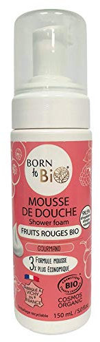 Mousse de Douche Fruits Rouges Bio 150 ml, Bio certifié Ecocert