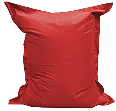 Chilly Piley Sittsäck L Xl Xxl Golvkudde Sittsäck Frigolitfyllning Gigantisk Sittsäck Sittdyna Trädgårdsdyna För Liggande Och Sittande Vattentät Vattenavvisande (100x155, Röd)