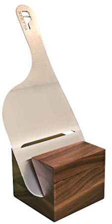 Sanelli Ambrogio - Coupe-tortufi XFETTA. Lame fixe et lisse, acier Nitro-B. Comprend une bande de protection anti-lame et un support en noyer.