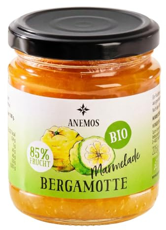 Anemos Bergamotte-Marmelade Bio, vegan, im Glas (225g)