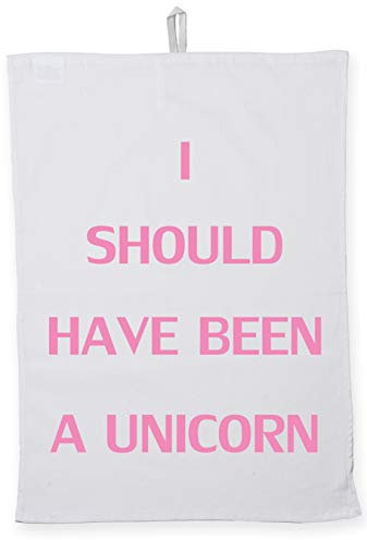 Hippowarehouse I Should Have Been a Unicorn Tea Towel Eco Printed Dish Cloth Kitchen accessory 50cmx70cm 100% Cotton