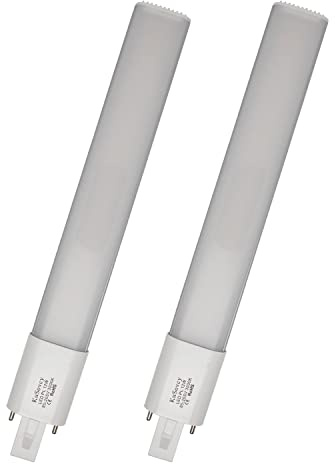 KuSovcy 12W G23 LED Bulb 2-Pack G23d PL Lamp 2-Pin Base CFL Compact Fluorescent Lamp Replacement Single Tube LED PL-S Horizontal Recessed Bulbs (Remove/Bypass The Ballast)