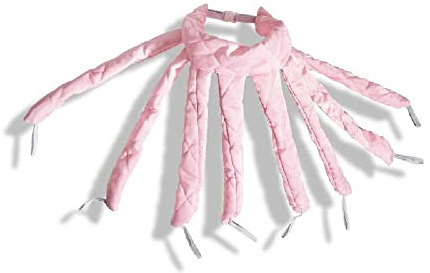 Namvo Octopus Hitzefreier Lockenstab, Seide Hitzefreier Lockenwickler Stirnband Wellenlocken Lazy Curler für Damen Langes Mittellanges Haar Lockenwickler Haarstyling Pink