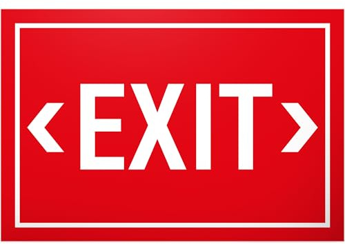 DankeDir! Uscita EXIT – 30 x 20 cm cartello – idea regalo studio casa targa – cartello porta segnale segnale segnale porta porta porta uscita di emergenza