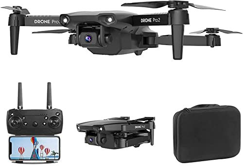Droni Pieghevoli con Doppia videocamera HD 4K per Adulti, Video FPV WiFi quadricottero RC, Mantenimento dell'altitudine, modalità Senza Testa, decollo con Una Chiave per i Principianti con