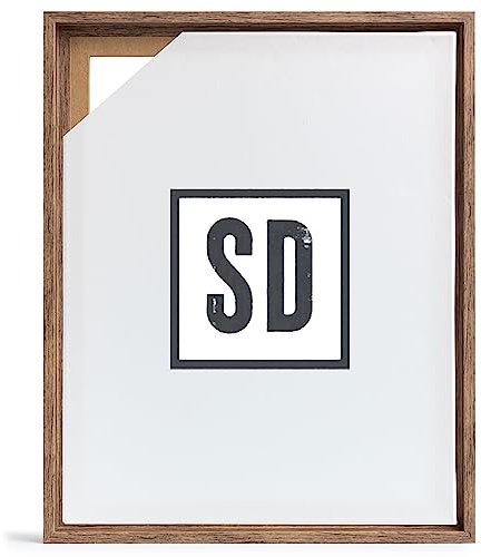 Stallmann Design Schattenfugenrahmen für Keilrahmen | 80x100 cm | Braun | MDF Rahmen für Leinwände mit Tiefeneffekt | mit Montagezubehör | Rahmen ohne Glas und Rückwand