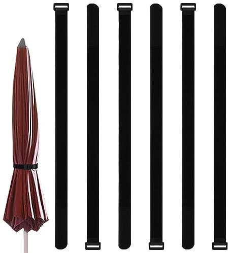 BOXOB 6 Stück Sonnenschirm Gurt, Verstellbare Sonnenschirmgurte Nylon Terrassenschirm Bindegurt Ersatz Terrassenschirm Sicherungsgurte für Regenschirm, Garten, Hof, Strand