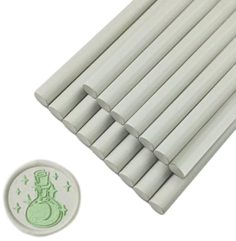 Wachs-Siegel-Sticks, Ioggtser 16Stück Klebepistole Wachs-Siegel-Sticks für Wachs-Siegel-Stempel, Siegel-Wachs-Sticks für die Herstellung exquisiter Wachs-Siegel(Off White)