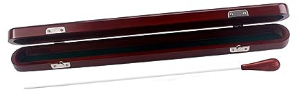 Dirigentenstab mit Aufbewahrungsbox, Orchester Leiter Stab R135C | Brauner Taktstock für Chorleiter und Musikgruppen, Flache Kasten zur Sicheren Lagerung des Dirigierstabs