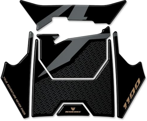 Resin Bike Motorbike 3D Stickers Compatible with Honda Africa Twin Adventure Sports 2024-2025 Black. Bike Tank Protector from Impact and Scratches. Sticker 3D Resin Gadget Moto