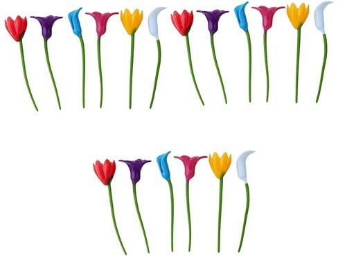 MAGICLULU Lot De 2 Breloques Décoratives Uniques En Forme De Fleur Pour Verres À Vin En Silicone Pour Cocktails Fêtes 6 Pièces X 2