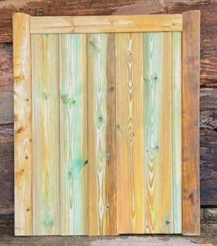 Wooden TVG Gate Pedestrian Gate Wooden Pressure Treated-4 FT ((120cm High x 120cm Wide x 5cm Deep))