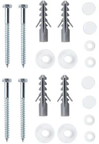 Laroal Set di raccordi per Sedile WC Kit di Fissaggio per Pavimento del Water Kit di bulloni di Ancoraggio universali per Bidet e WC Viti e Cerniere per Sedile WC Kit di Fissaggio per Riparazione