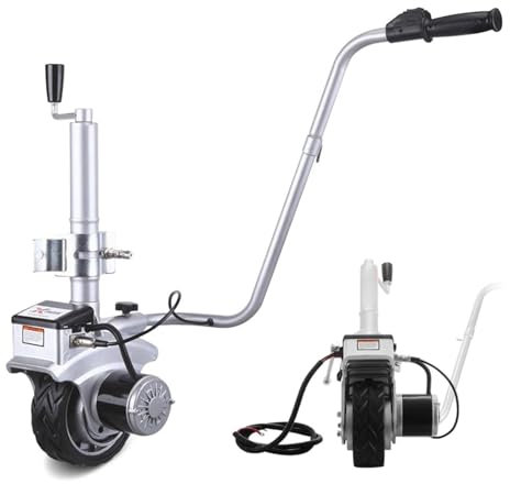 Carrello elettrico per rimorchio, 350 W, 12 V, ruota motorizzata per camper, roulotte, barca, supporta fino a 2500 kg, struttura in alluminio con velocità di 5-7 m/min