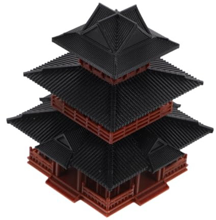 VICASKY Miniature Water and Land Tank Landscape Plastic Decorative Fish Tank Ornament for Aquarium Asian Garden Style Terrarium Decor Suitable for Courtyards and Indoor