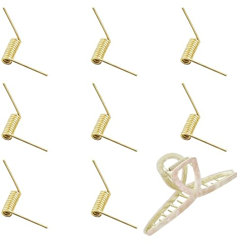 NICENEEDED 8 pz. Molla di Ricambio per Fermaglio per Capelli, Molla A Clip in Acciaio Inossidabile con Asta Centrale