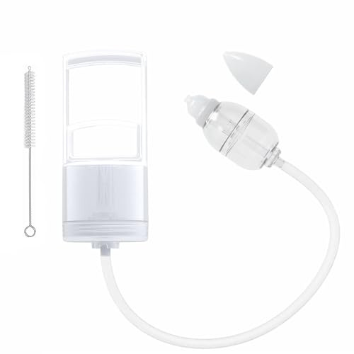 Baby Nasensauger, Tragbarer Handsauger Nasensauger, Leicht zu bedienen, Weicher Silikon-Nasenreiniger für Baby-Kleinkind, Unterdruck-Prinzip (Translucent white)