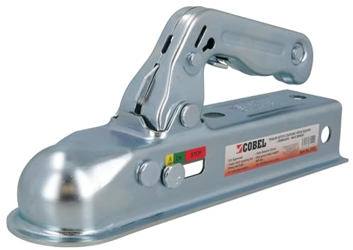 AB Tools Trailer Unbraked Hitch Coupling For 50mm Square Box Pressed Steel Max 800kgs