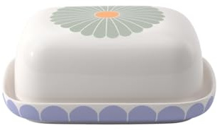 Villeroy & Boch – Fleur mantequera, dimensiones: aprox. 15 × 12,5 × 6,5 cm, multicolor, apta para lavavajillas y microondas, decoración floral, para guardar mantequilla, de porcelana Premium
