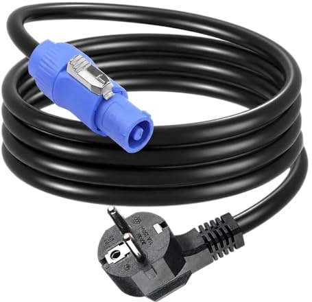 Cavo Alimentazione Spina UE 3 Poli a PowerCon NAC3MPA, 1,5mm² 15AWG 15A 2m 6,6FT, Prolunga per Display LED, Luci Palcoscenico, Dispositivi Audio Video