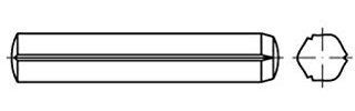 ISO 8740 Zylinderkerbstifte mit Fasen Stahl 6 x 60 S 100 Stk