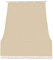 IlGruppone Tenda da sole tessuto resistente per balcone con anelli lavabile a caduta - Beige - 140x250 cm