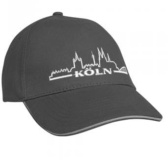 Fan-O-Menal Textilien Baseballcap mit Einstickung Köln Skyline 68101 versch. Farben