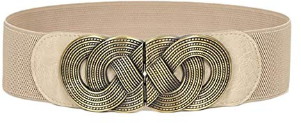 Oyccen Vintage Cinturón Ancho Vestidos Decorativa Cinturones de Mujer Elásticos de Cincha