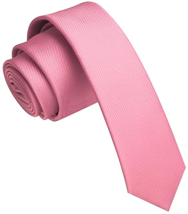 JEMYGINS 1.58 Pink Skinny Tie Slim Necktie for Men(4cm) (18)