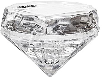12 Pack Diamonds Bright LED Ice Cubes - Reusable Whiskey Stones, Liquid Activated Flashing Gin Ice Cubes