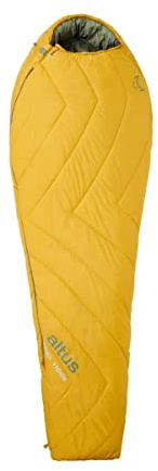 Tibet 1100 H30 | Temperatura +2ºC a -20ºC | Saco de Dormir | Mostaza | Forma de Momia | Fibra | Montaña | Camping | Excursiones | Unisex | para Hombre y Mujer… (Izquierda)