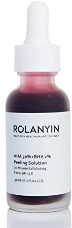 Rolanyin Peeling-Lösung AHA 30% + BHA 2% Peeling-Gesichtsserum 30 ml Bekämpfung von Schönheitsfehlern Reduziert die Porenverstopfung und feine Linien