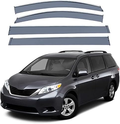 Juego de 4 Deflectores de Viento, Protector de Nieve para Lluvia Y Sol de Baja Acumulación de Calor para Reemplazo de Automóviles para Toyota Sienna XL30 2011-2020